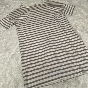 Wilfred Free Striped Gray Soft T-Shirt Dress XS